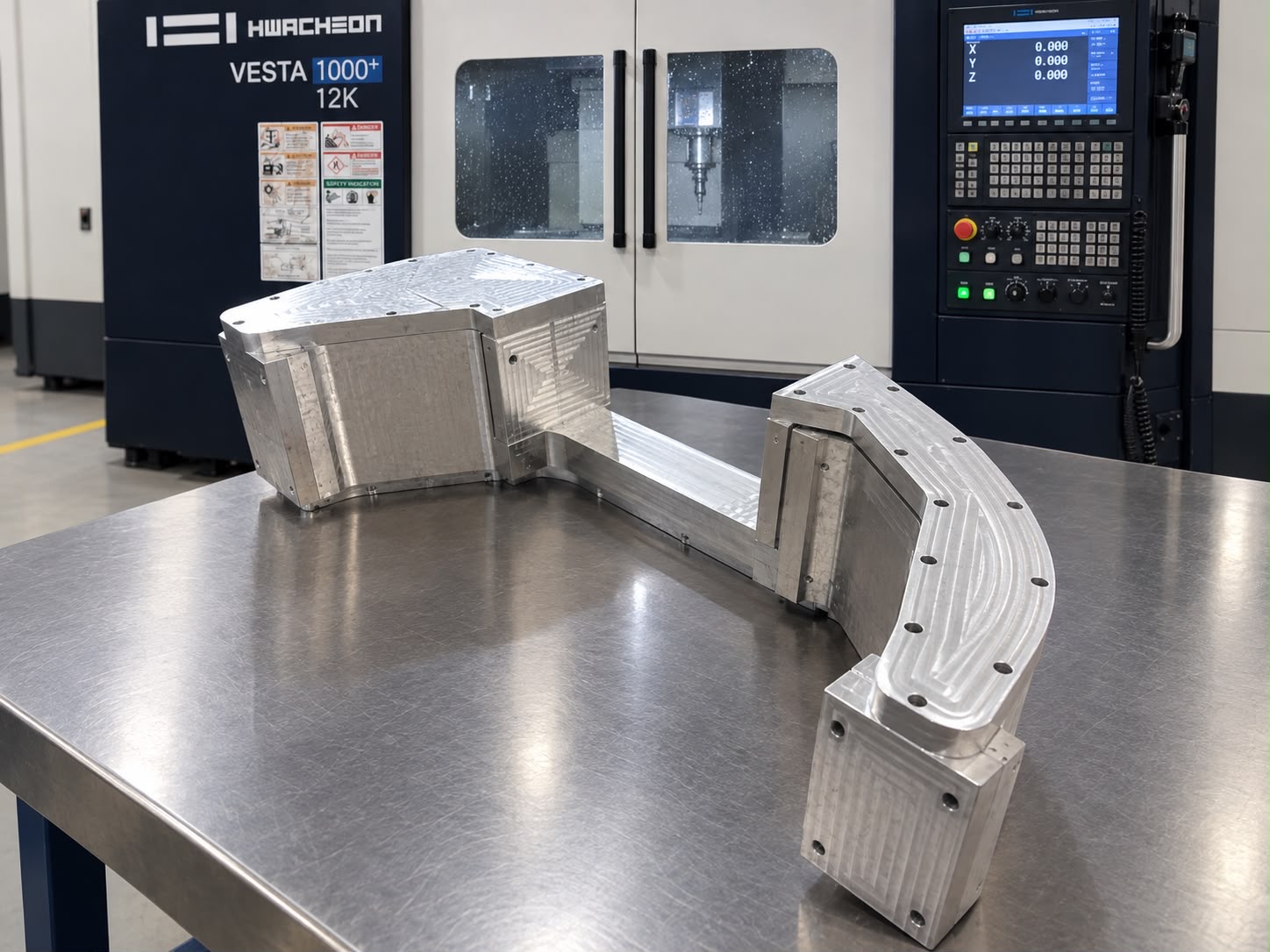 Grand composant de machine en aluminium sur mesure, fraisé CNC en Turquie