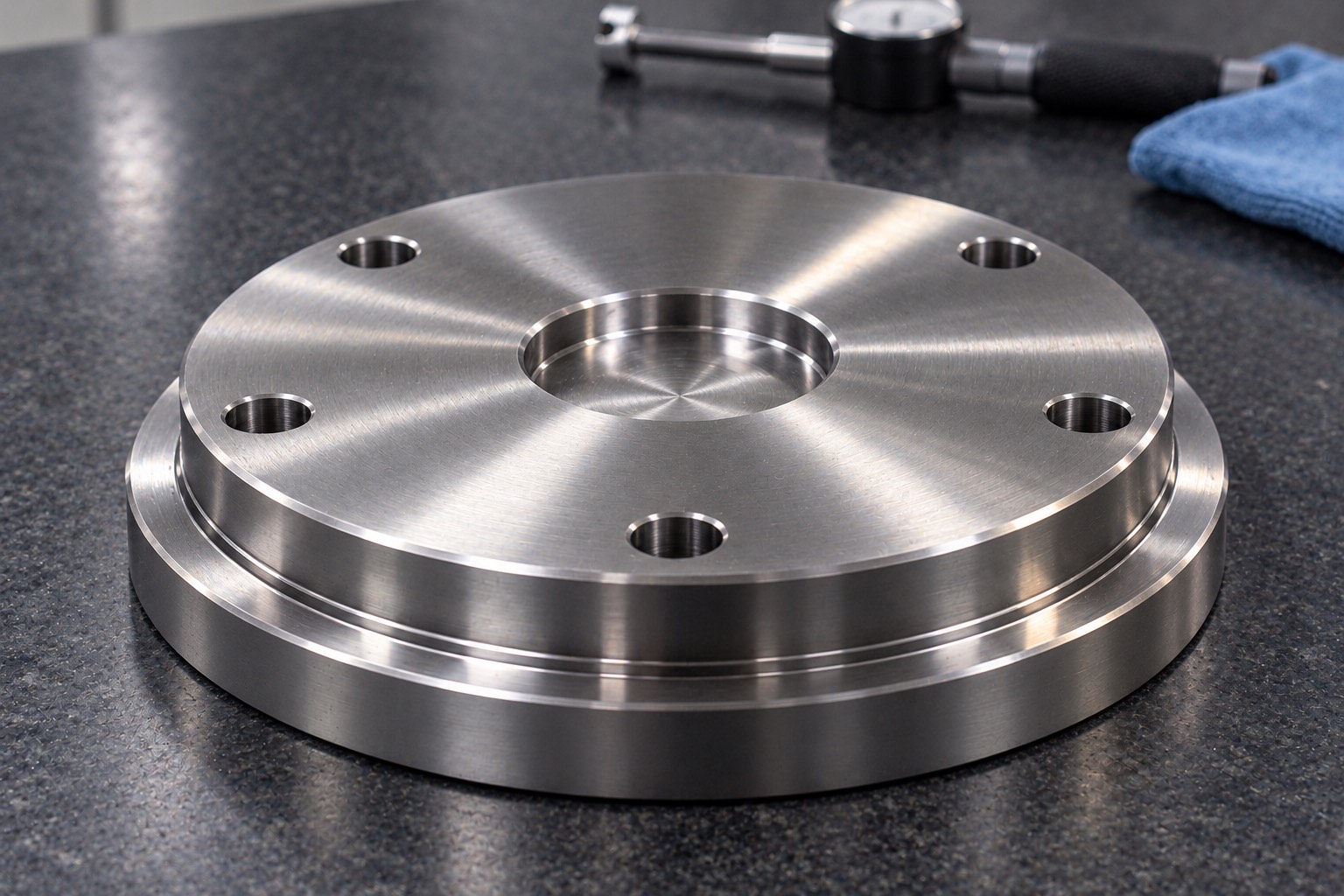 Machined industrial equipment component