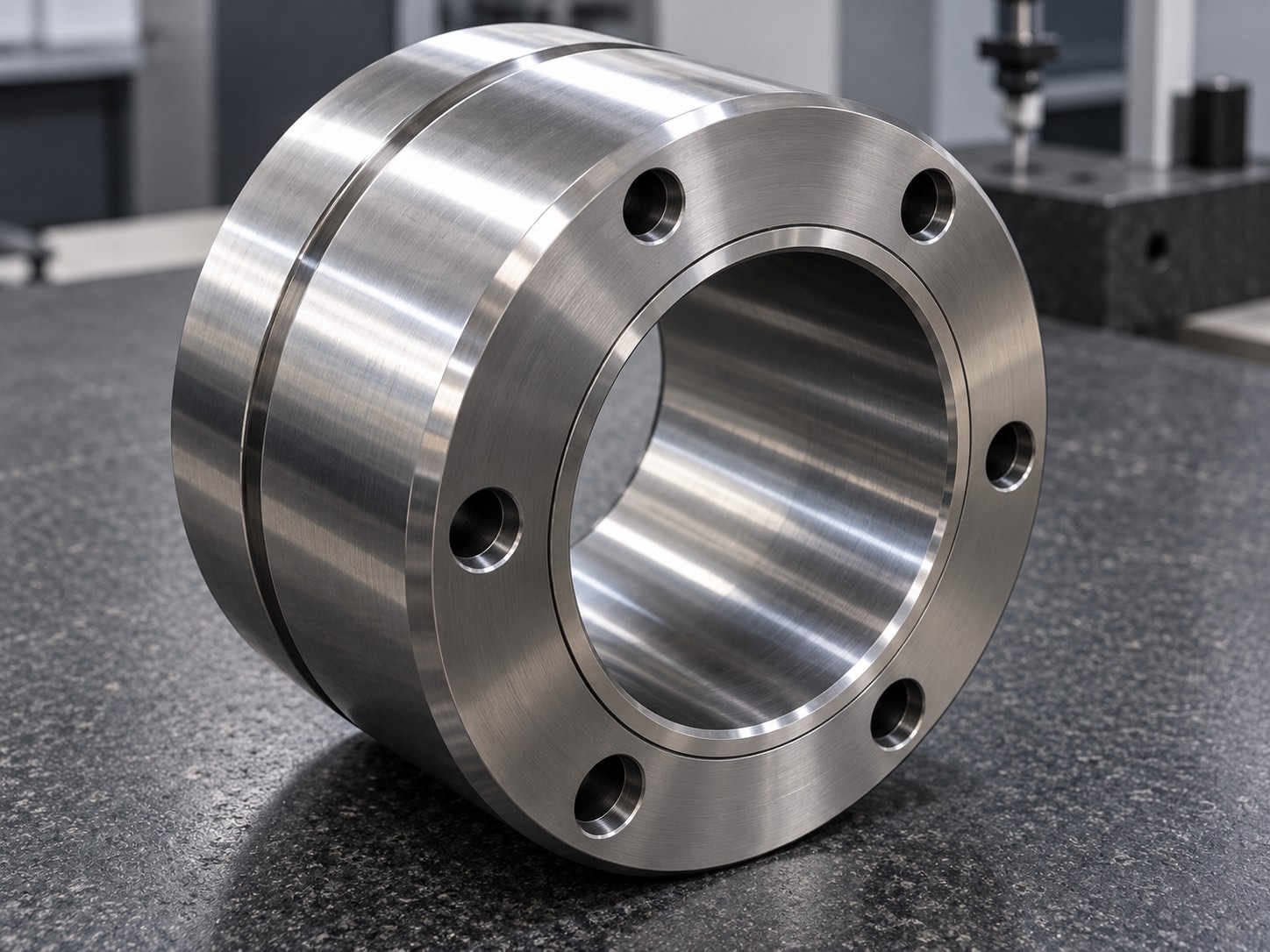 Precision internal and external surfaces of a machined roller ring
