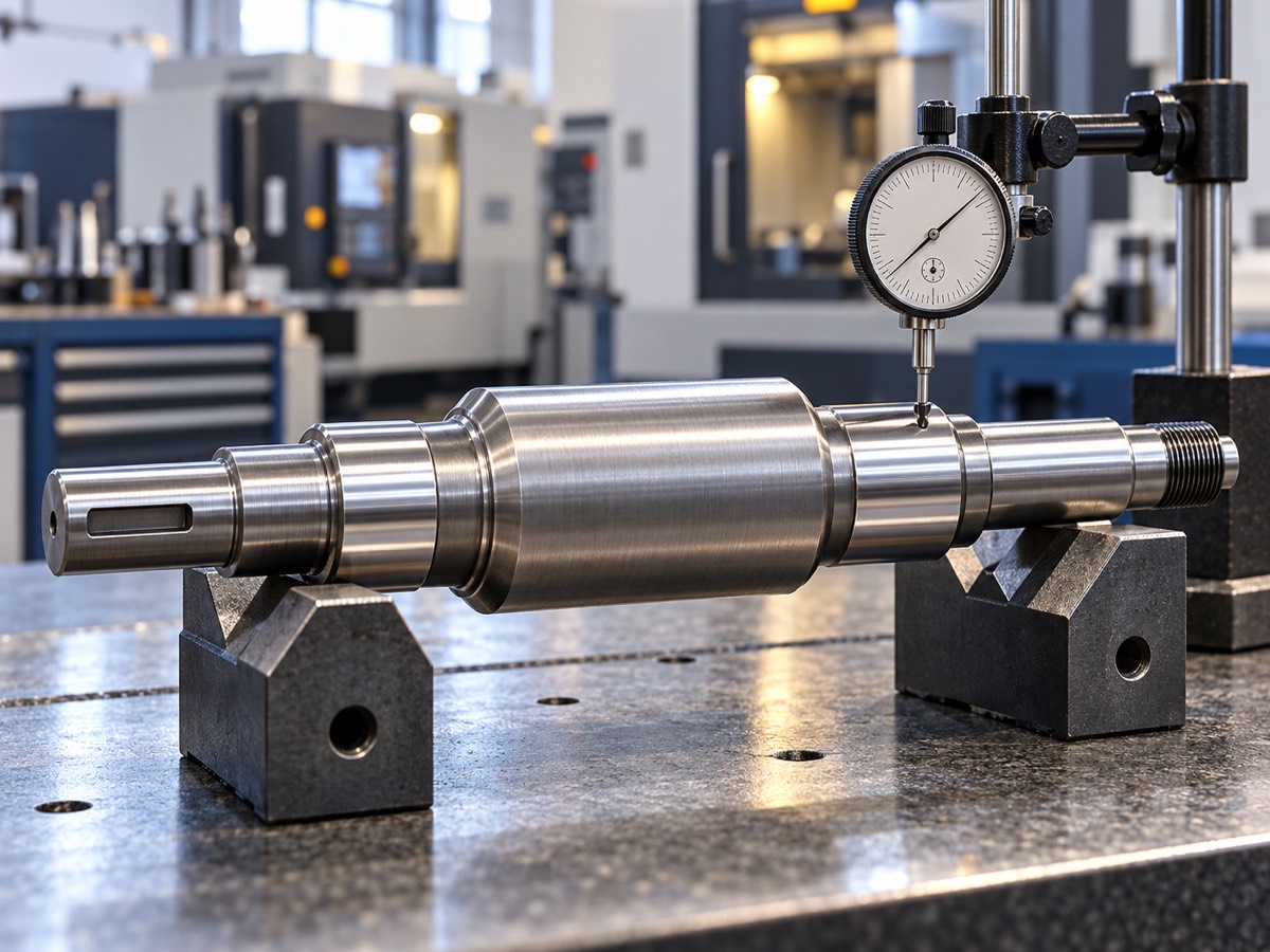 Runout inspection on a precision-finished shaft surface